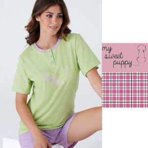 Pigiama donna a manica corta in cotone Karelpiu KC8098