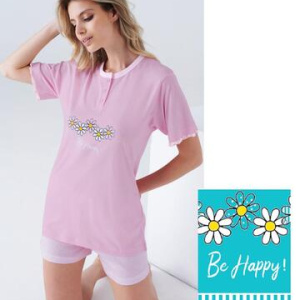Pigiama donna a manica corta in cotone Karelpiu KC8101