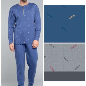 Pigiama uomo in jersey di cotone caldo Karelpiu KF3132