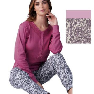 Pigiama donna in jersey di cotone caldo Karelpiu KF9043