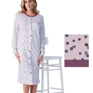 Camicia da notte donna clinica in jersey di cotone caldo Karelpiu KF9012