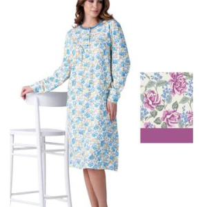 Camicia da notte donna in jersey di cotone caldo Karelpiu KF9024
