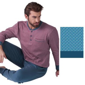 Pigiama uomo in jersey di cotone caldo Karelpiu KF9303