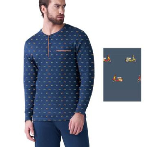 Pigiama uomo in jersey di cotone caldo Karelpiu KF9334