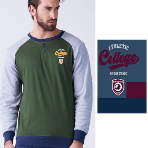 Pigiama uomo in jersey di cotone caldo Karelpiu KF9338