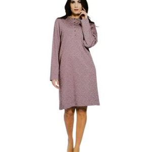 Camicia da notte donna calibrata in jersey di cotone caldo Karelpiu KI9097