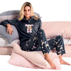 Pigiama donna in caldo pile coral Infiore Koala KLO653006