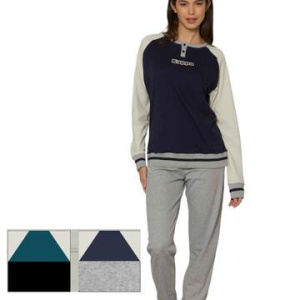 Pigiama donna in jersey di cotone caldo Kappa KWW25108