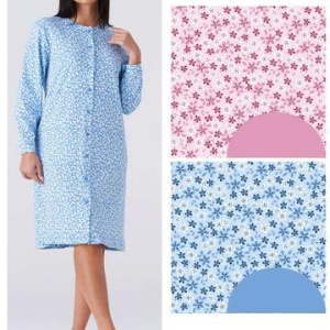 Camicia da notte donna clinica in jersey di cotone caldo Karelpiu KY7021