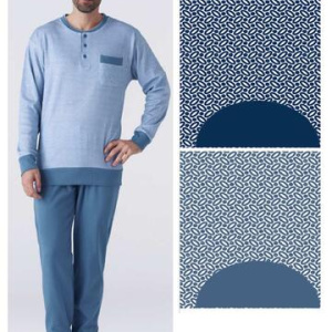 Pigiama uomo in jersey di cotone caldo Karelpiu KY7107
