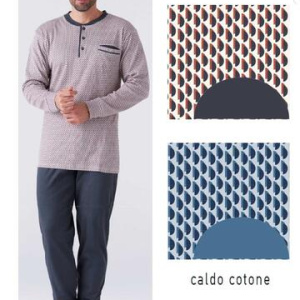 Pigiama uomo in jersey di cotone caldo Karelpiu KY7114