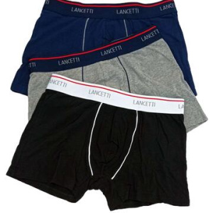 Boxer uomo in cotone elasticizzato Lancetti LB4317 (tri-pack)
