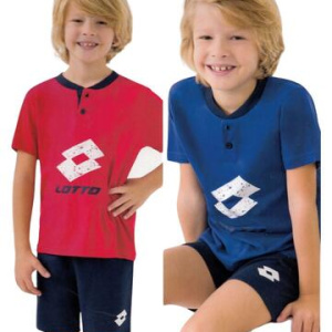 Pigiama corto da bambino in jersey di cotone Lotto LP7023