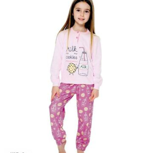 Pigiama da bambina in CALDO cotone Martellina M2006