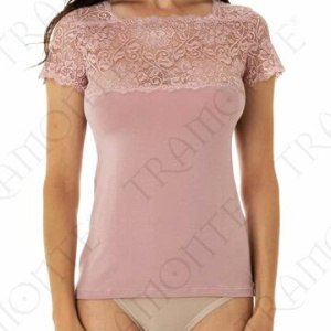 Maglia sottogiacca donna in micro modal e pizzo Tramonte M.718
