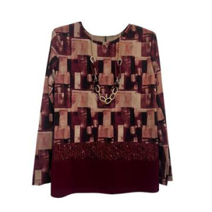 BLUSA FANTASIA DONNA MANICA LUNGA CHIARA AUTIERI MA3053