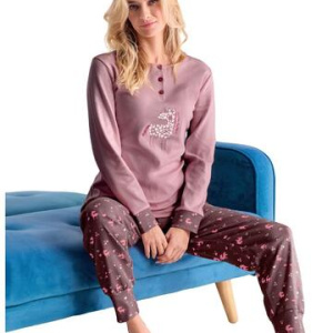 Pigiama donna in jersey di cotone caldo Infiore Magic MGC652824