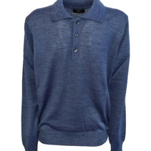 POLO UOMO MANICA LUNGA MISTO LANA MERINO MV MS903