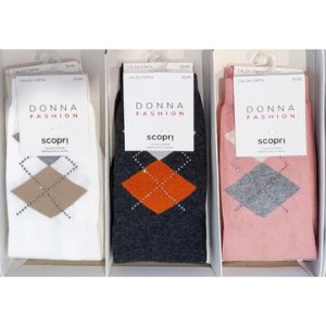 Calzino corto donna in caldo cotone con strass Scopri Prisco Manon