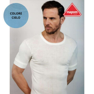 MAGLIA MISTO LANA UOMO MAPOM ROCKY T-SHIRT CIELO