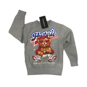 FELPA BAMBINO GIROCOLLO NEVER GIVE UP B7882 3-7 ANNI