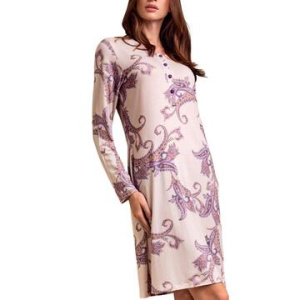Camicia da notte in viscosa pesante fantasia Lormar Pashmina PAS633823