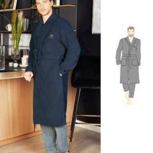 Vestaglia uomo da camera in jersey punto Milano Nottingham PV38930