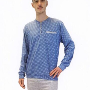 PIGIAMA UOMO IN COTONE CON TASCHINO INES 1107