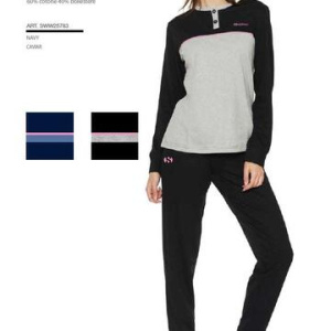 Pigiama donna in jersey di cotone caldo Superga SWW25783