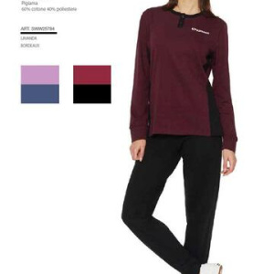 Pigiama donna in jersey di cotone caldo Superga SW25784