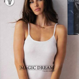 Canottiera donna a spalla stretta in bamboo Magic Dream Smeraldo