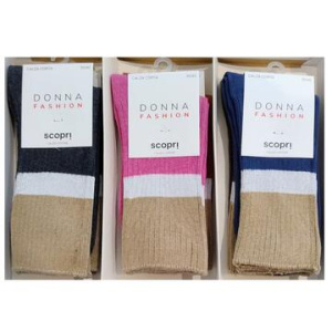 Calzino corto donna in caldo cotone a coste Scopri Prisco Sublime Ass.E