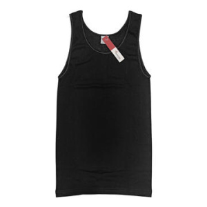 Canotta donna spalla larga in filo di scozia Moretta T393 tg.3-6 Nero