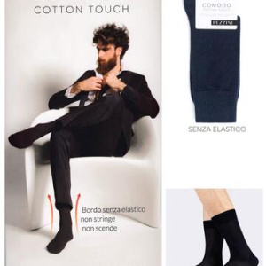 Calzino corto uomo bordo comfort in caldo cotone Pezzini UCZ-COMODO