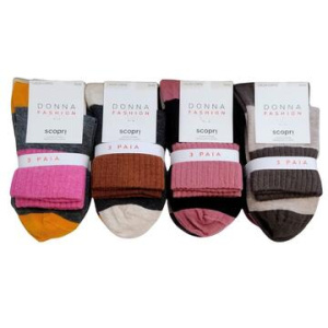 Calzino donna in caldo cotone Scopri Prisco Velvet TRI-PACK