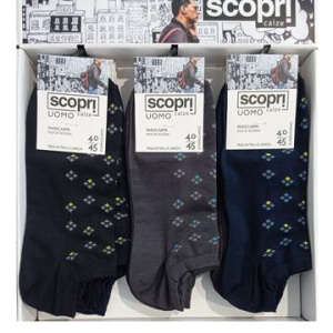 Calzino corto uomo pariscarpa in cotone elasticizzato Scopri Vill (1 paio)