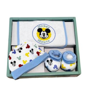 CORREDINO NEONATO 3 PEZZI BAVETTA, SCARPINE E BERRETTA DISNEY WR6003