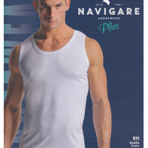 CANOTTIERA TAGLIE FORTI IN COTONE PETTINATO UOMO NAVIGARE 511-XL