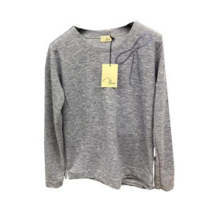 MAGLIA DONNA GIROCOLLO CON FIOCCO LATERALE FLORA 2541