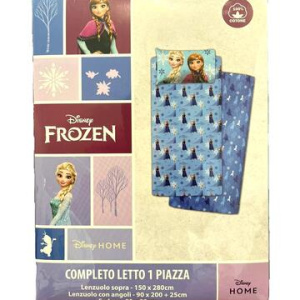 COMPLETO LETTO BAMBINA COTONE DISNEY FROZEN 1 PIAZZA