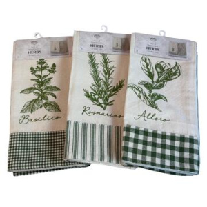 SET DUE STROFINACCI CUCINA COTONE MAISON SOPHIE HERBS