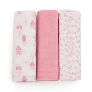 MUSSOLINE QUADRATI DI GARZA NEONATI SET DA 3 ELLEPI IX4003