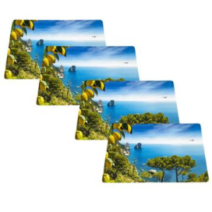 SET 4 PEZZI TOVAGLIETTA STAMPA AMERICANO SEASIDE
