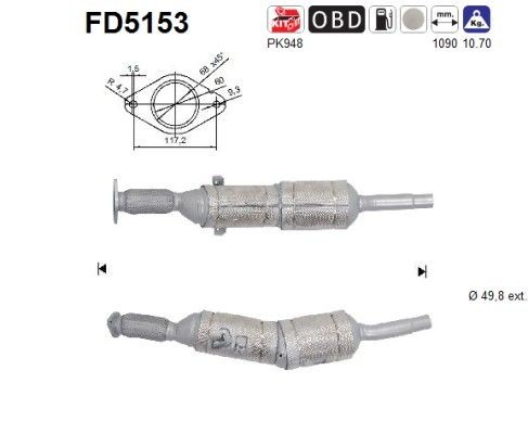 Filtro antiparticolato (FAP) AS FD5153