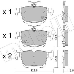 Kit pastiglie freni METELLI 22-1442-0