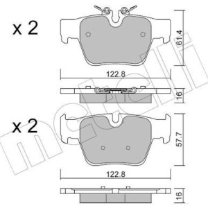 Kit pastiglie freni METELLI 22-1424-0