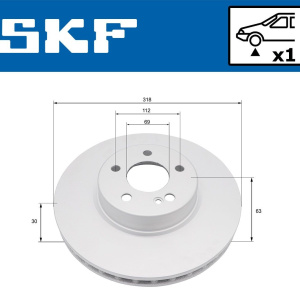 Disco freno SKF VKBD 81374 V1