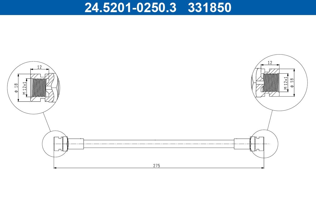 Tubo freno ATE 24.5201-0250.3