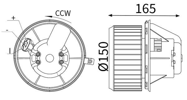 Ventilatore abitacolo MAHLE AB 450 000S
