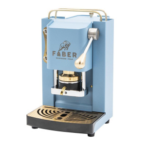 Faber pro mini deluxe macchina per caffe` a cialde 44 mm pressacialda in ottone regolabile turchese